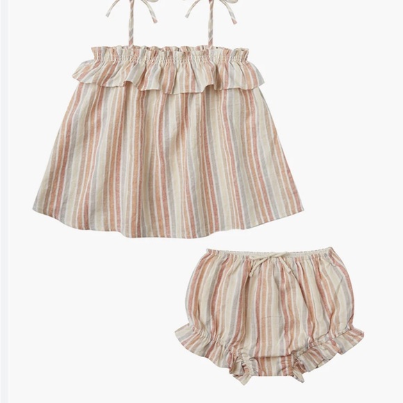 Rylee + Cru Multi Stripe Ruffle Set - Picture 1 of 6